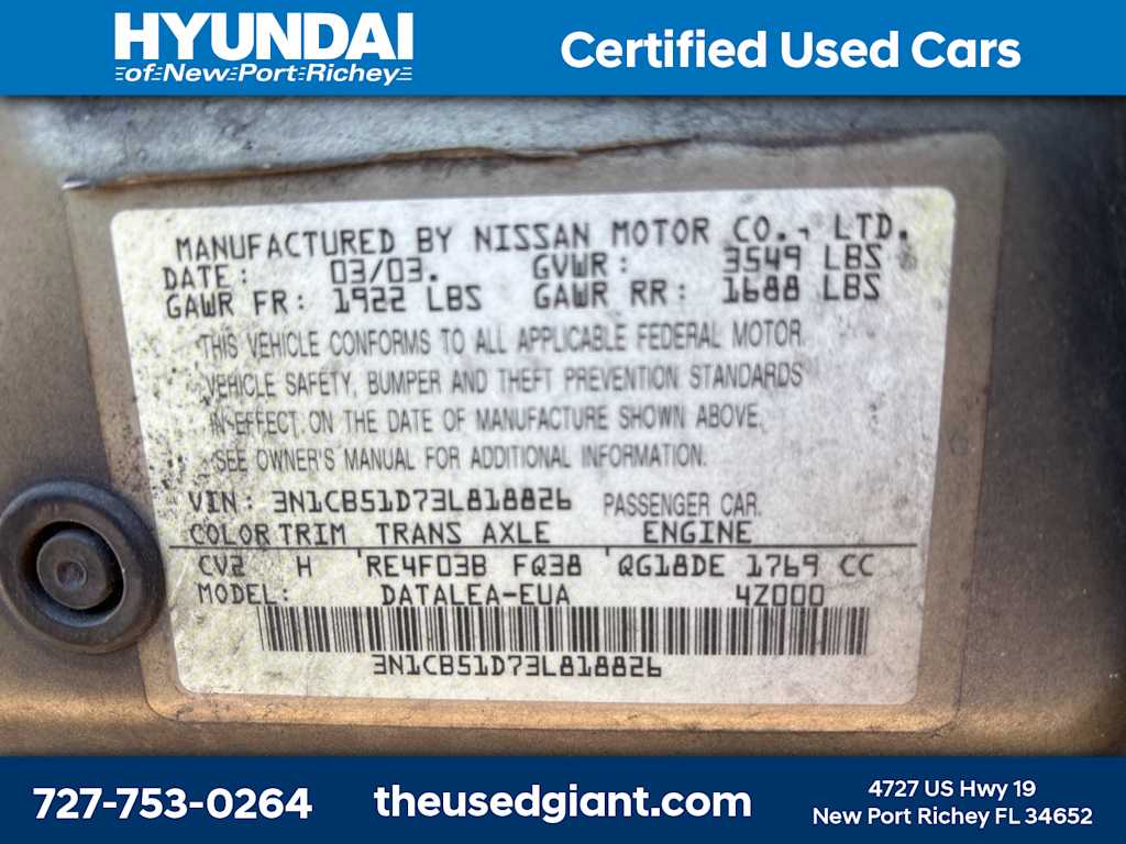 Thumbnail: 2003 Nissan Sentra - 8