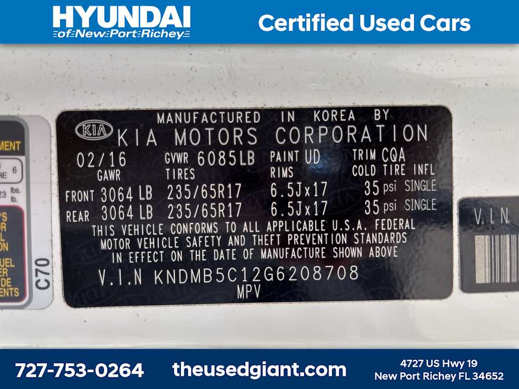 Thumbnail: 2016 Kia Sedona - 42