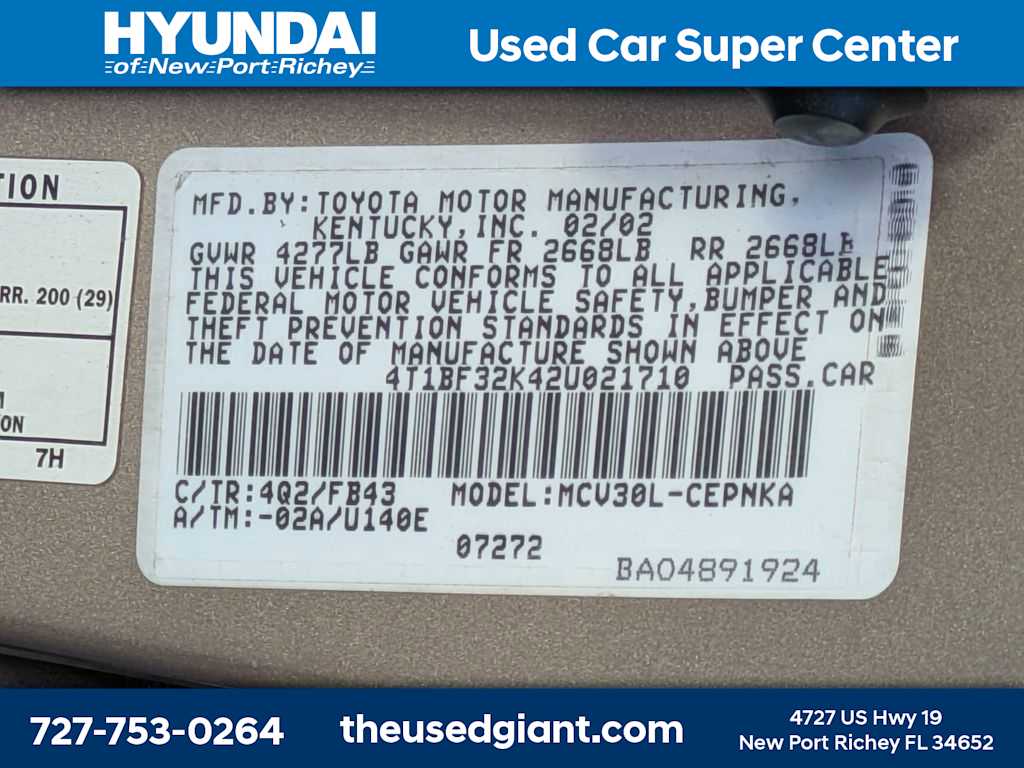 Thumbnail: 2002 Toyota Camry - 13