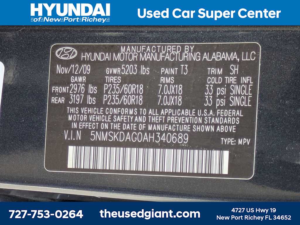 Thumbnail: 2010 Hyundai Santa Fe - 37
