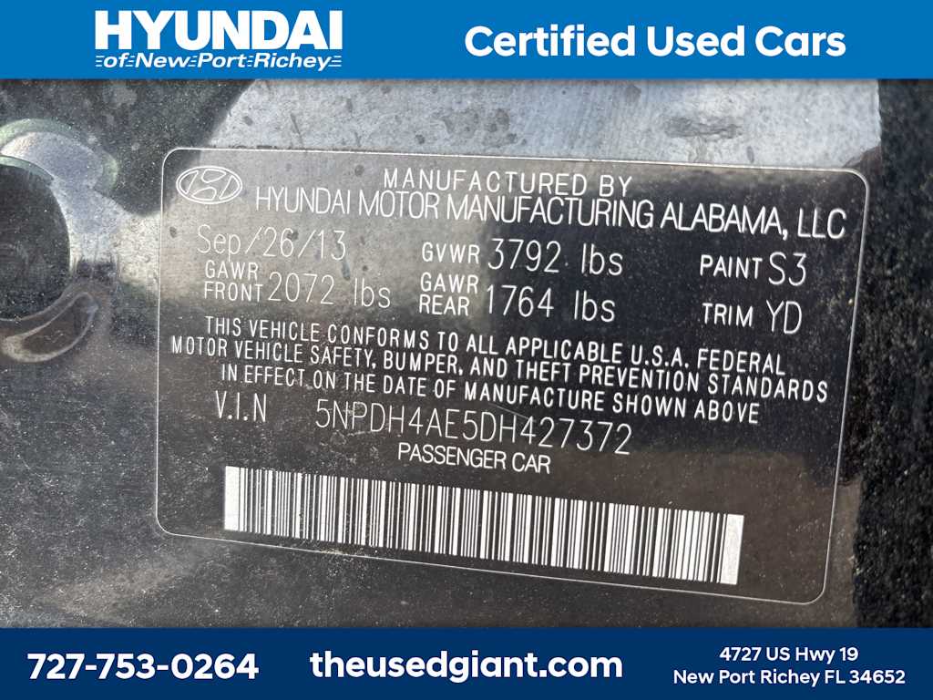 2013 Hyundai Elantra GLS 7