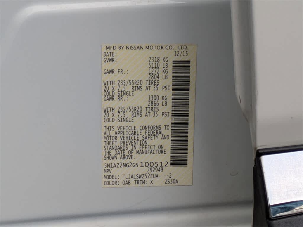 Thumbnail: 2016 Nissan Murano - 36