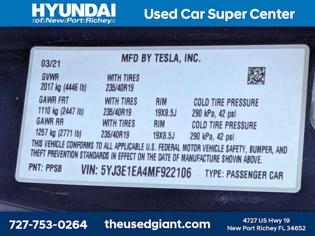 Thumbnail: 2021 Tesla Model 3 - 30