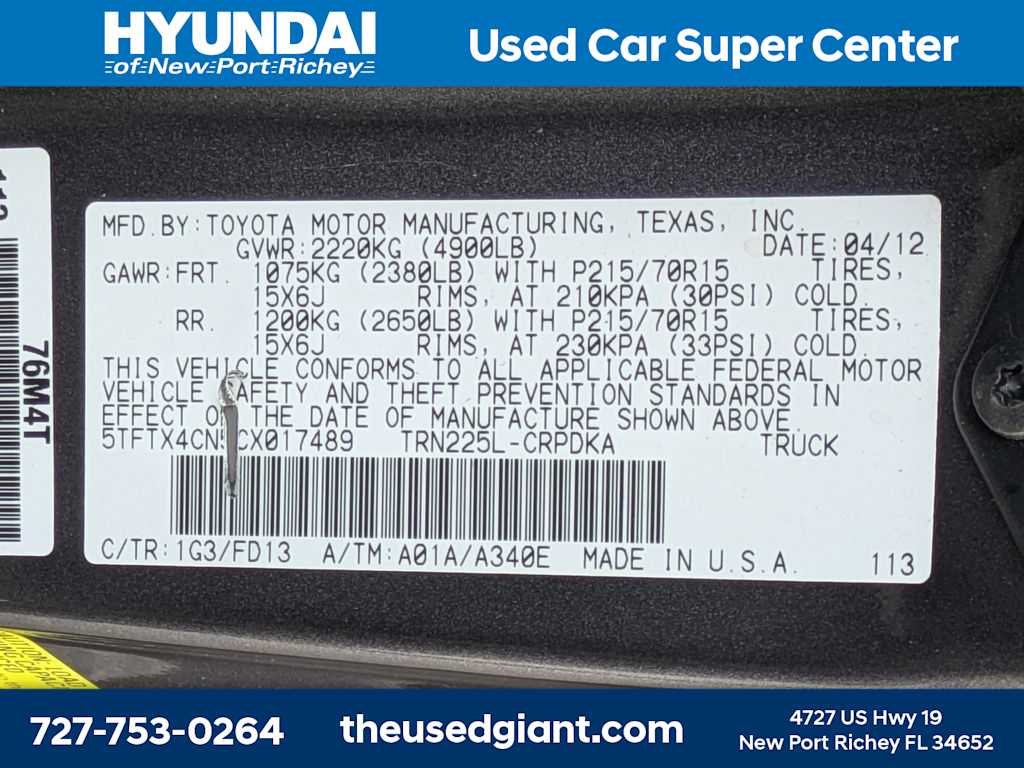 Thumbnail: 2012 Toyota Tacoma - 31