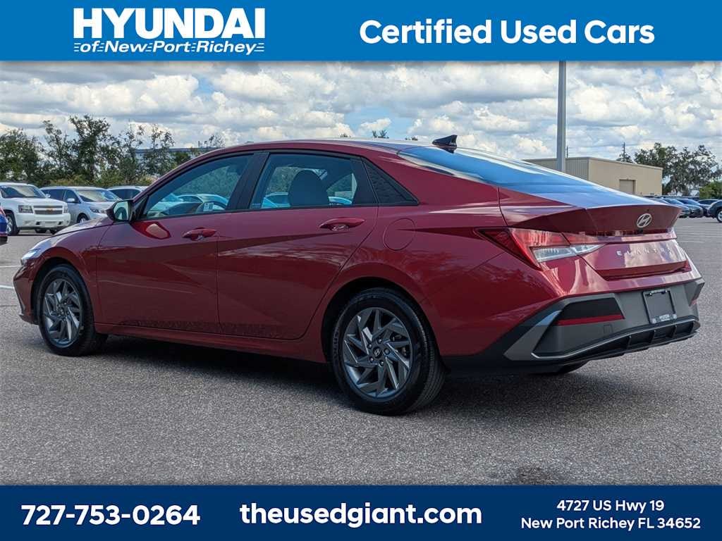 Certified 2024 Hyundai Elantra Hybrid Blue Sedan