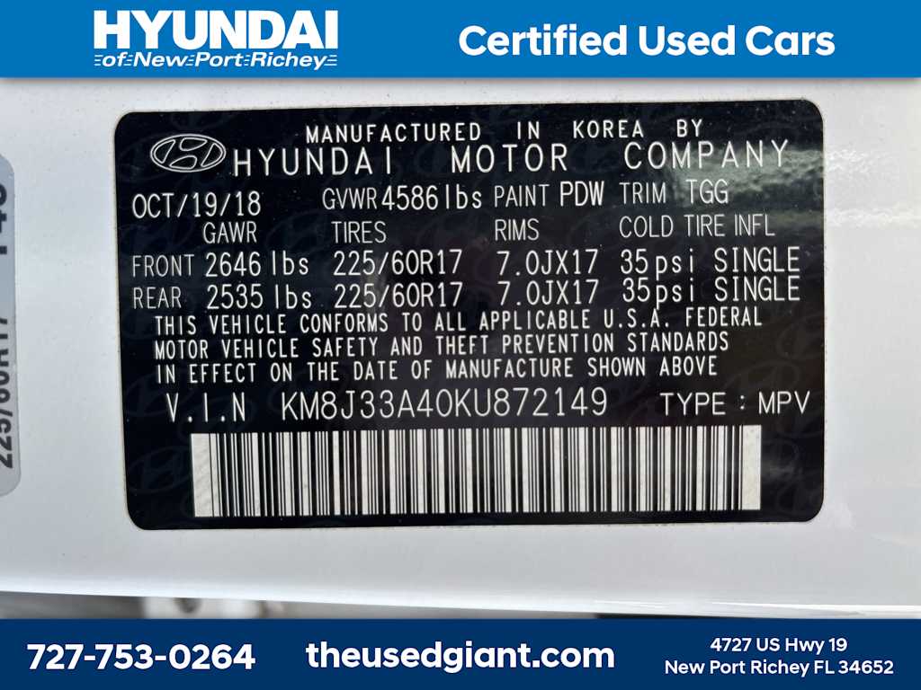 2019 Hyundai Tucson Value 12