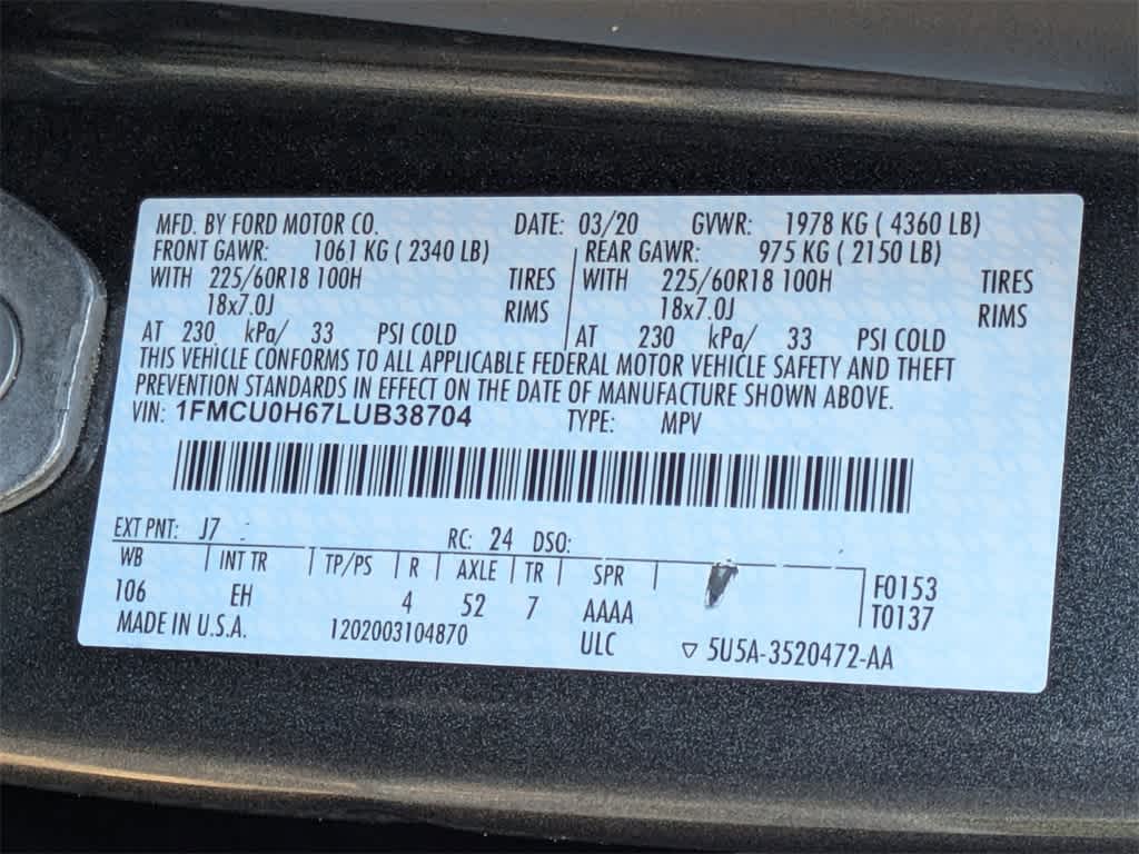 Thumbnail: 2020 Ford Escape - 42