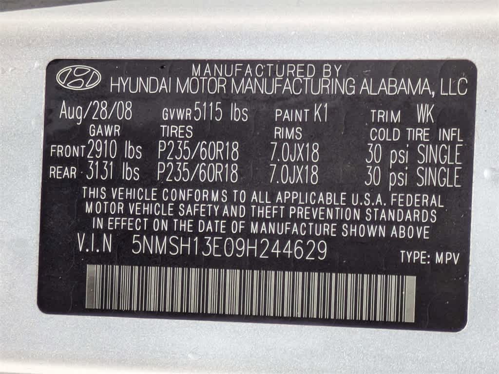 Thumbnail: 2009 Hyundai Santa Fe - 34