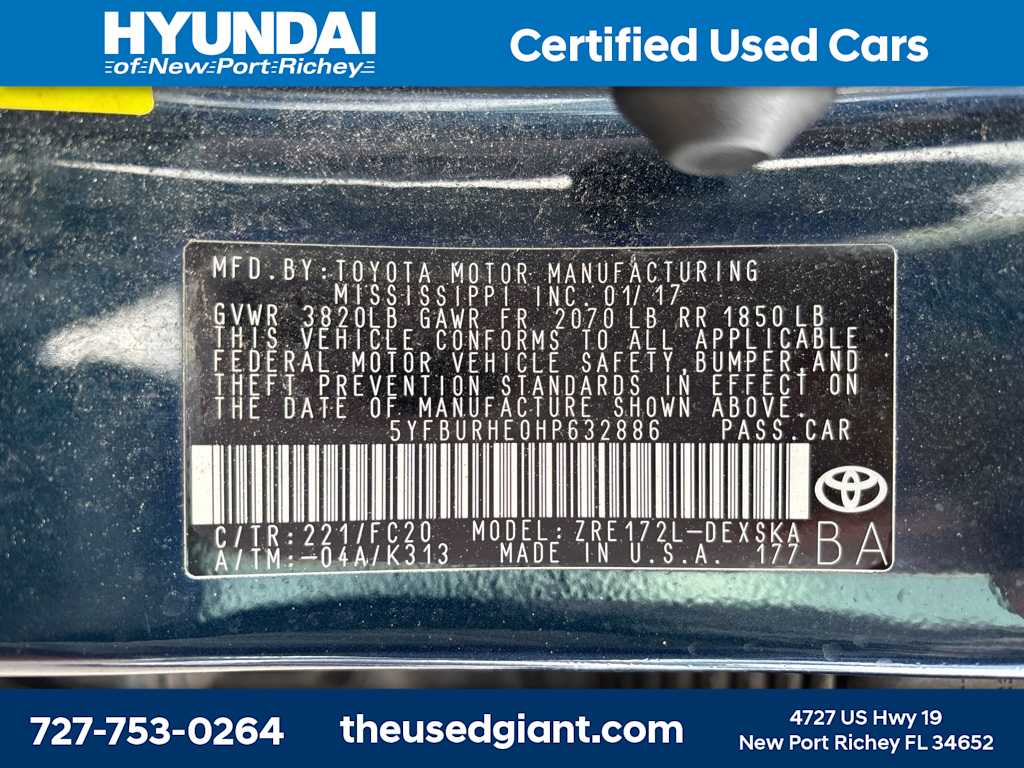 2017 Toyota Corolla L 13
