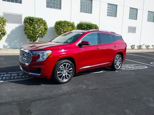 Used 2023 GMC Terrain Denali with VIN 3GKALXEG8PL183143 for sale in Noblesville, IN