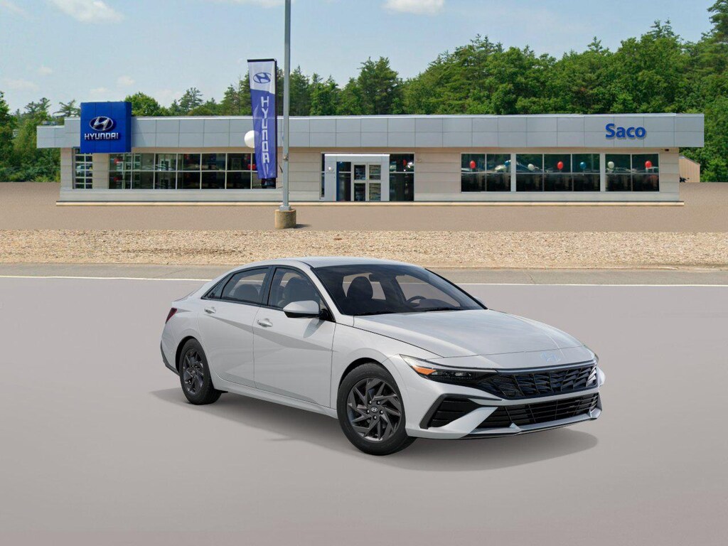 New 2026 Hyundai Elantra Hybrid Blue Sedan