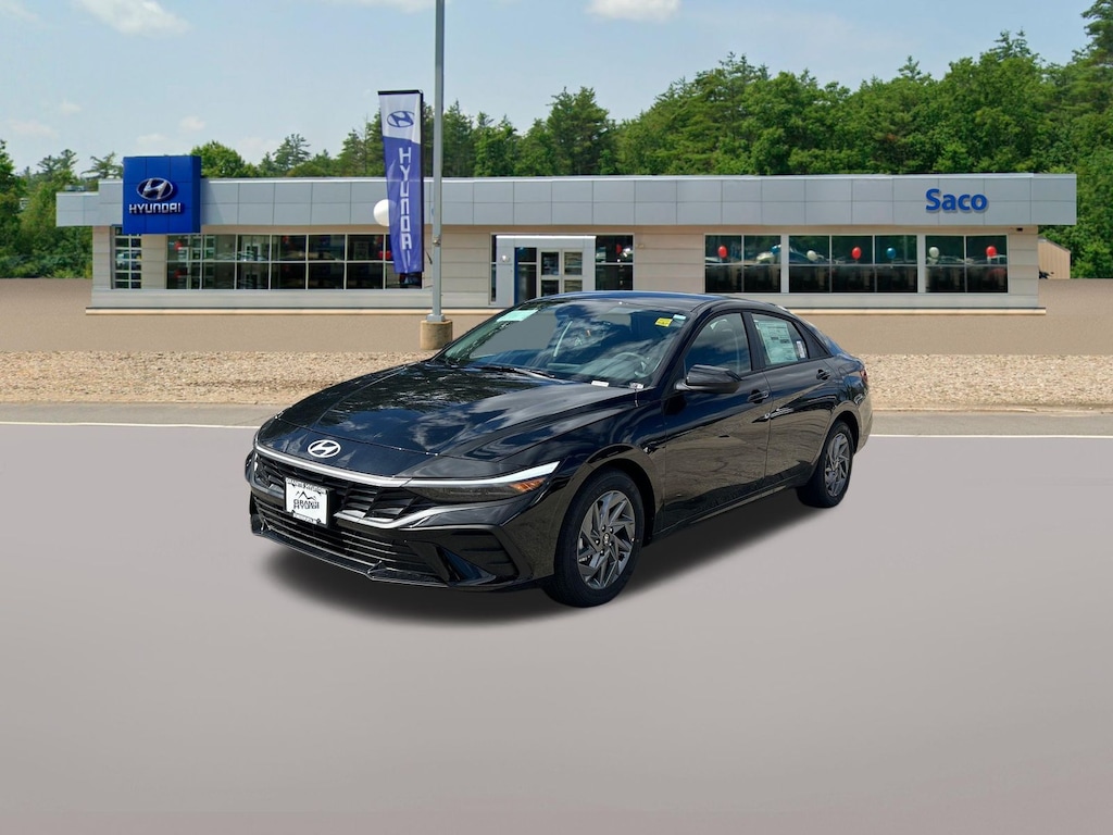 New 2026 Hyundai Elantra Hybrid Blue Sedan