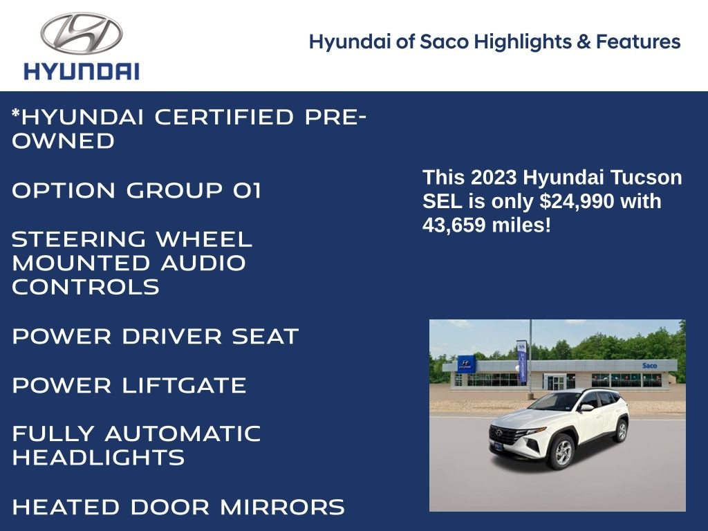 Certified 2023 Hyundai Tucson SEL SUV