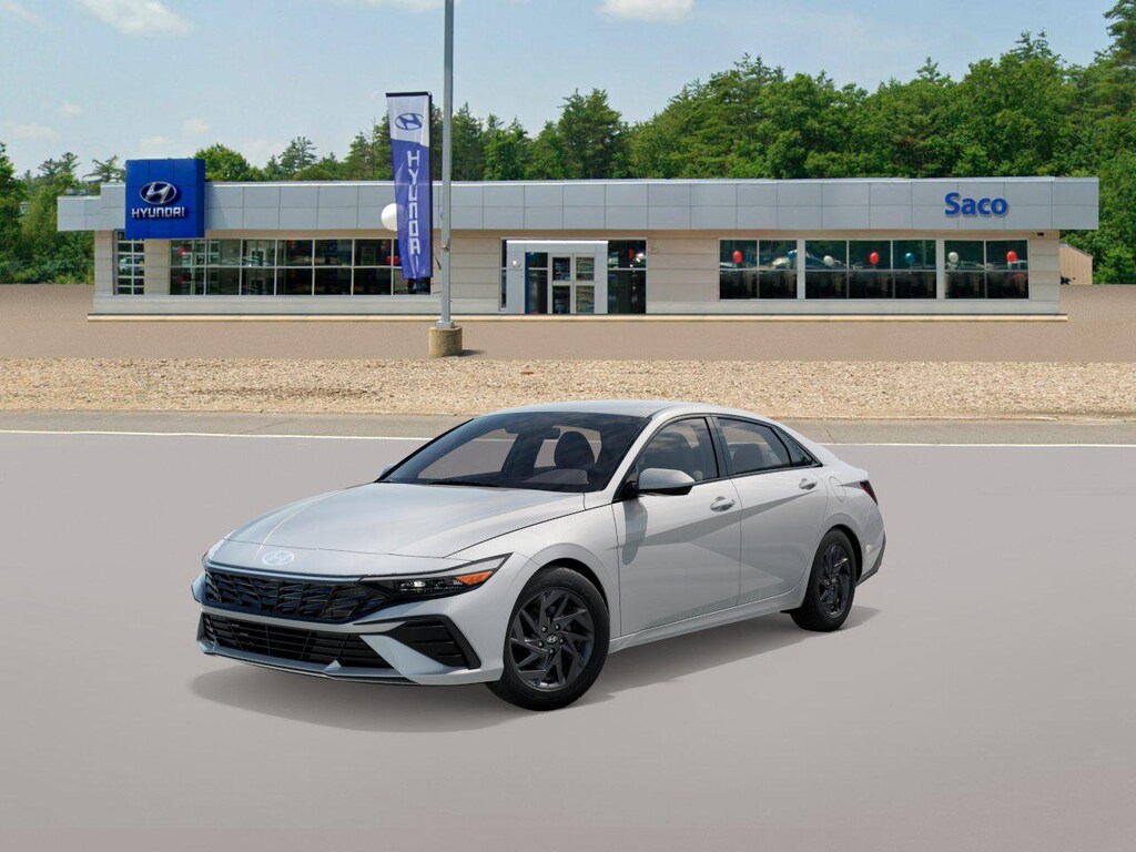 New 2026 Hyundai Elantra Hybrid Blue Sedan