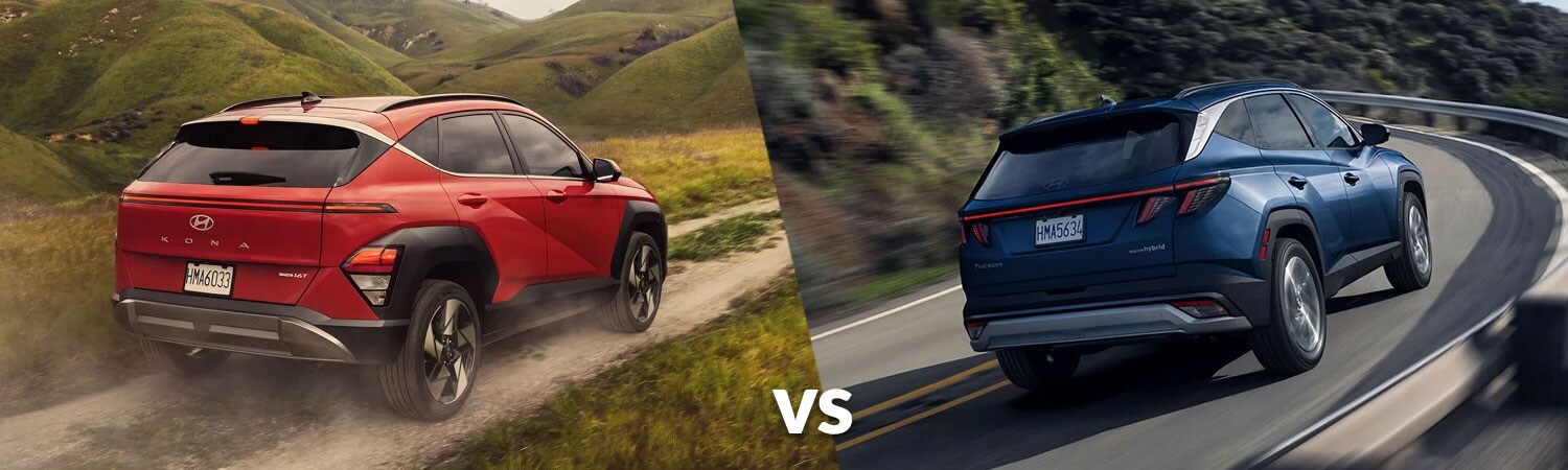 2026 Hyundai Kona vs. 2026 Hyundai Tucson back
