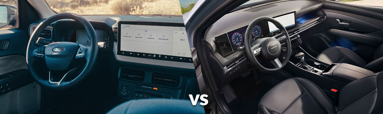 2026 Ford Maverick vs. 2026 Hyundai Santa Cruz interior