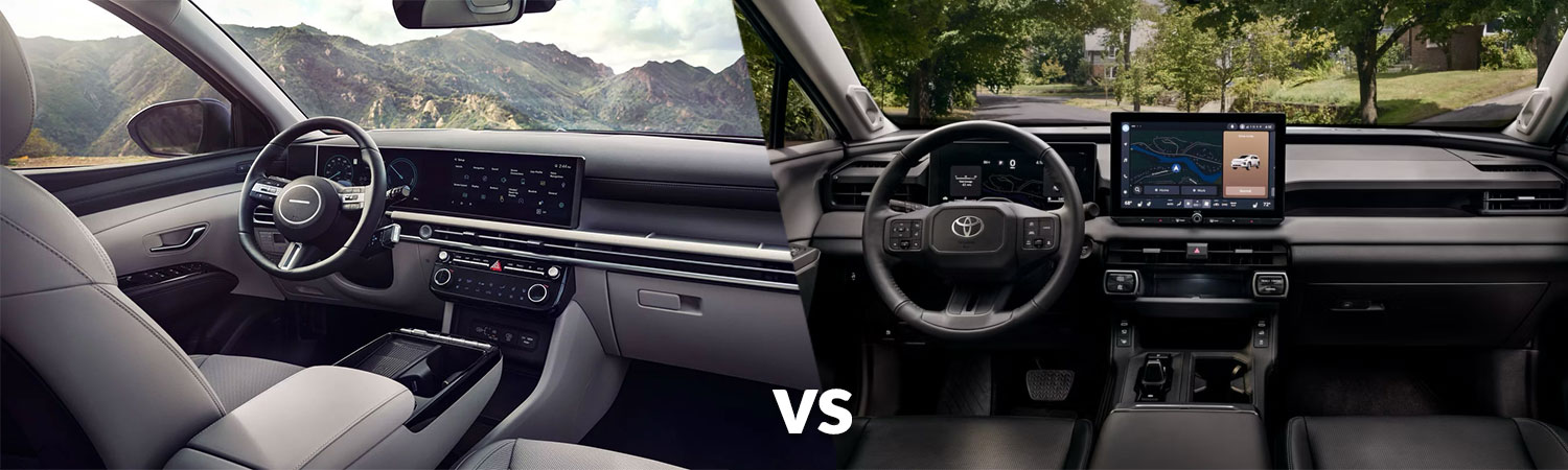 2026 Hyundai Tucson vs. 2026 Toyota RAV4 interior