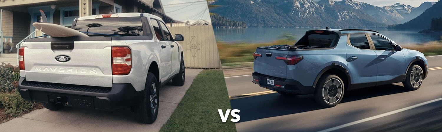 2026 Ford Maverick vs. 2026 Hyundai Santa Cruz back