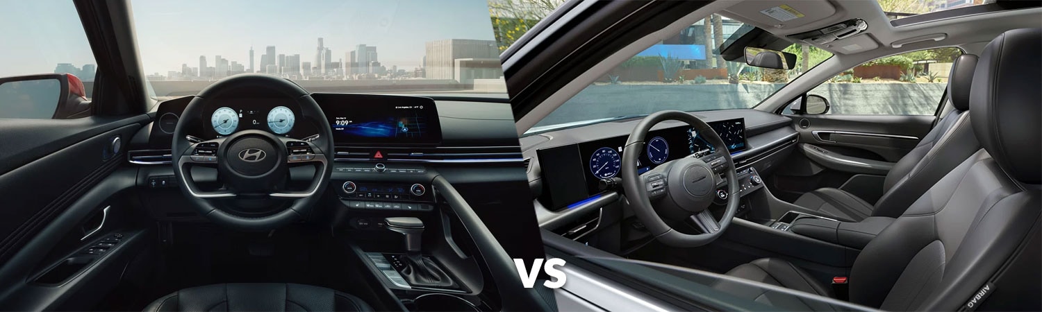 2026 Hyundai Elantra vs. 2026 Hyundai Sonata interior