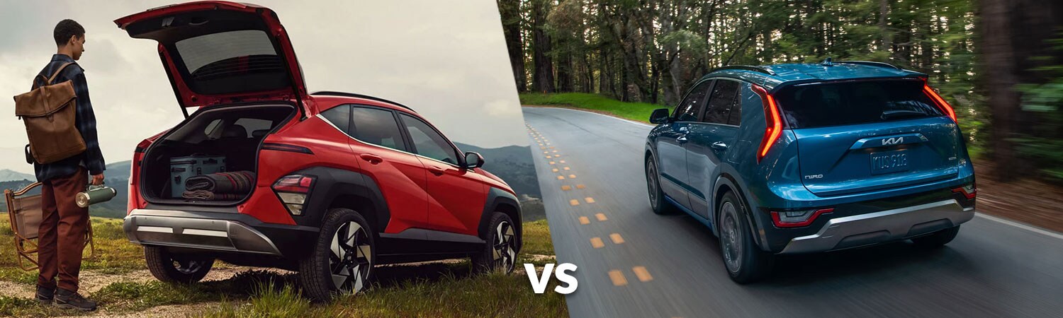 2026 Hyundai Kona vs. 2026 Kia Niro Hybrid back