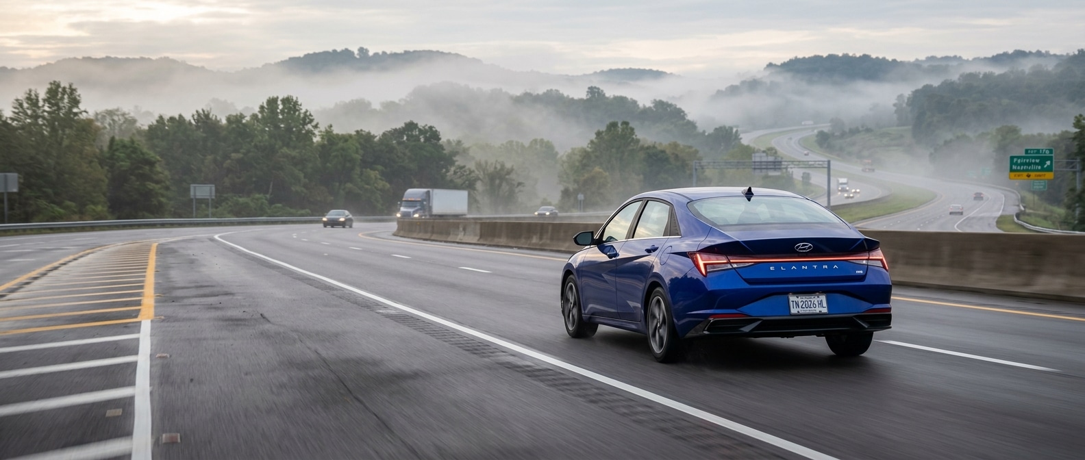 2026 Hyundai Elantra on I-24 commute corridor near Smyrna, Tennessee