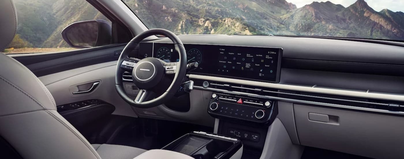 Gray interior in a 2025 Hyundai Tucson.