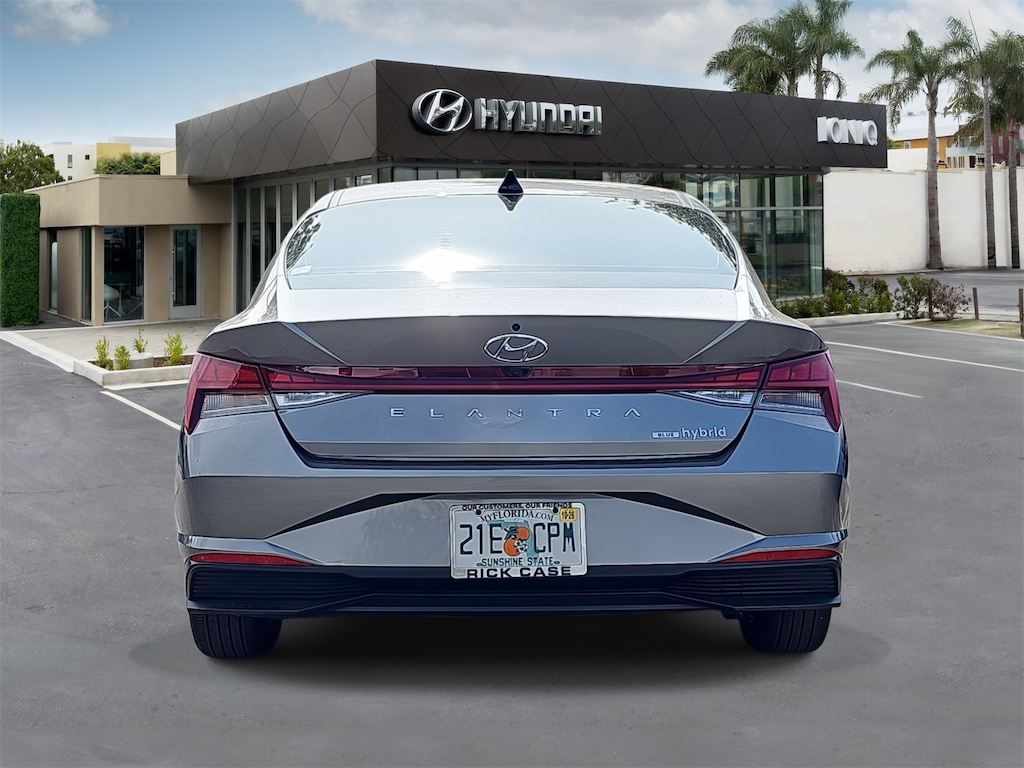 Certified 2023 Hyundai Elantra Hybrid Blue Sedan