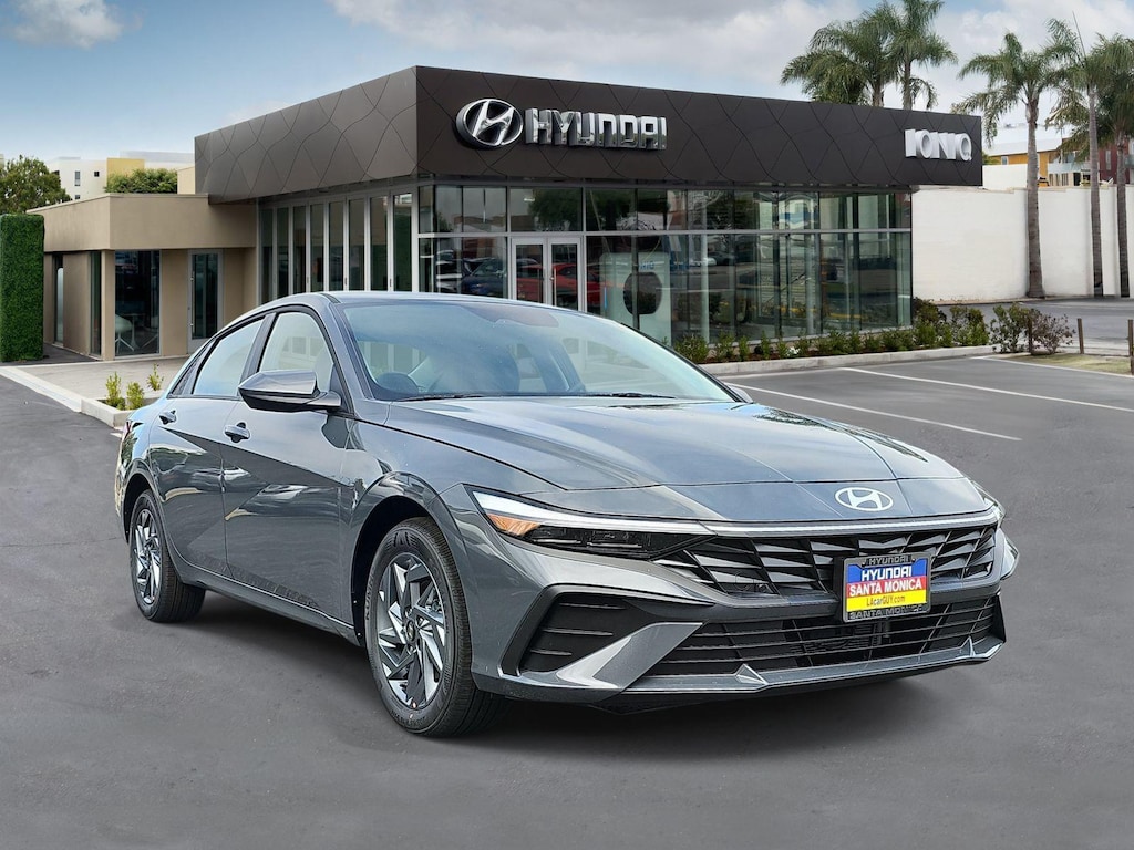 New 2026 Hyundai Elantra Hybrid Blue Sedan