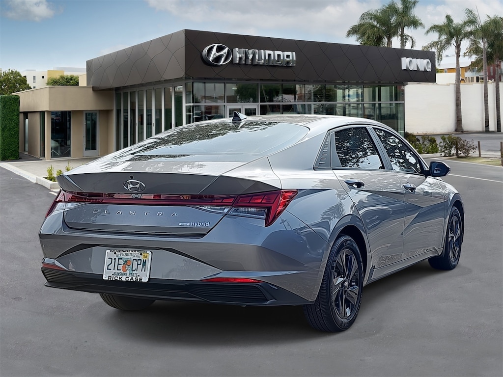 Certified 2023 Hyundai Elantra Hybrid Blue Sedan