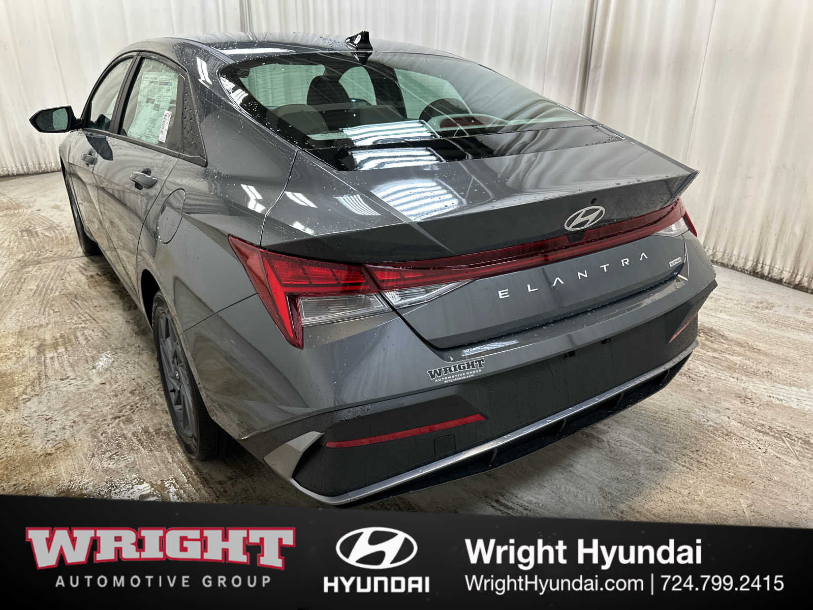 New 2026 Hyundai Elantra Hybrid Blue Sedan