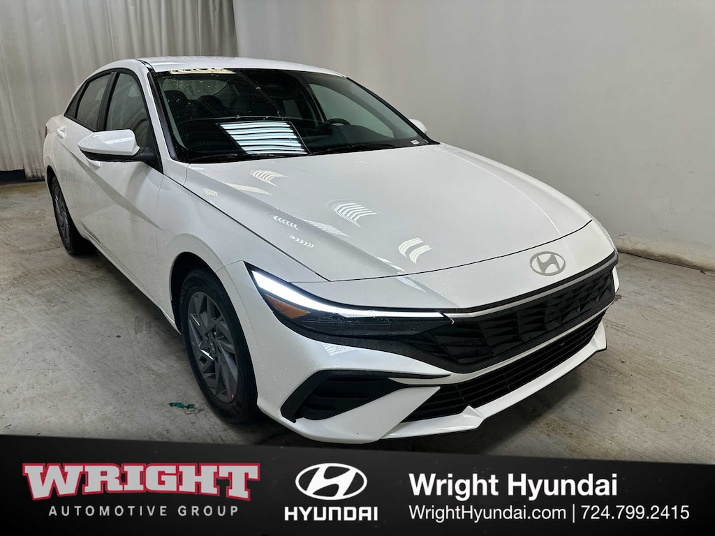 New 2026 Hyundai Elantra Hybrid Blue Sedan