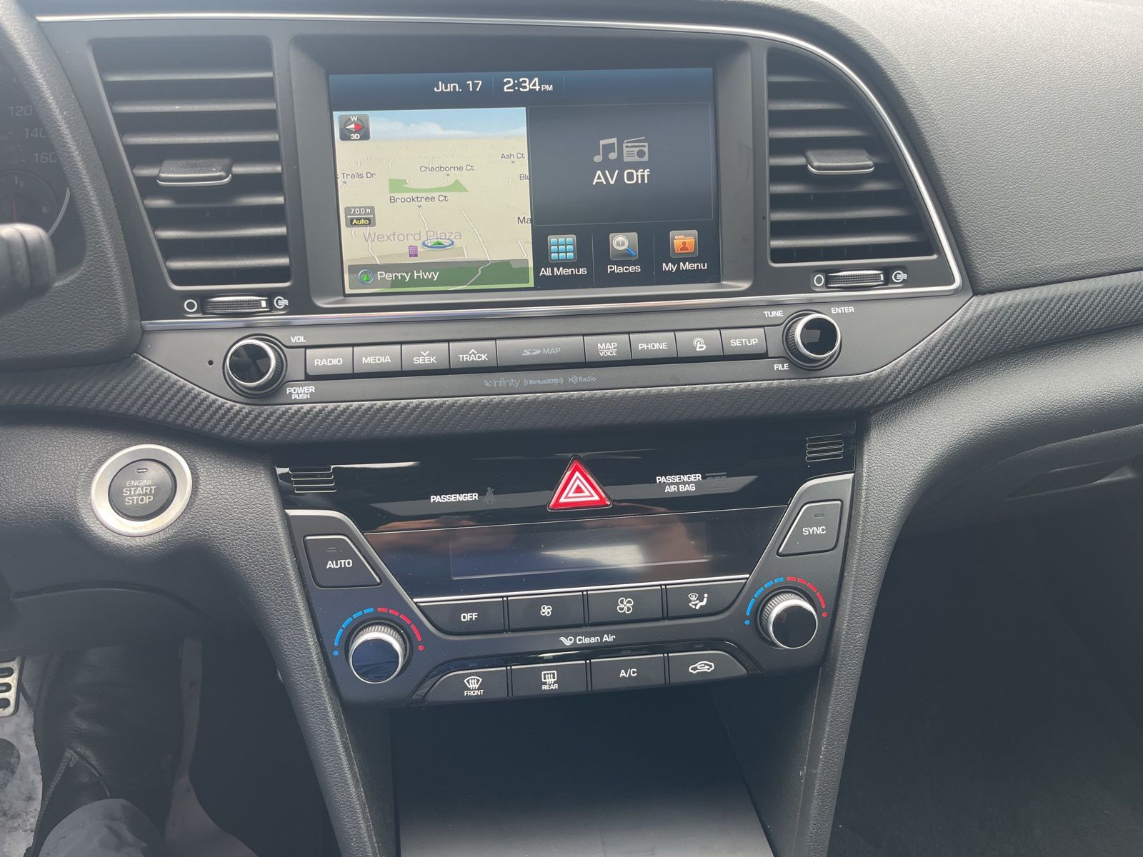 Certified 2017 Hyundai Elantra Sport with VIN KMHD04LB4HU358708 for sale in Wexford, PA
