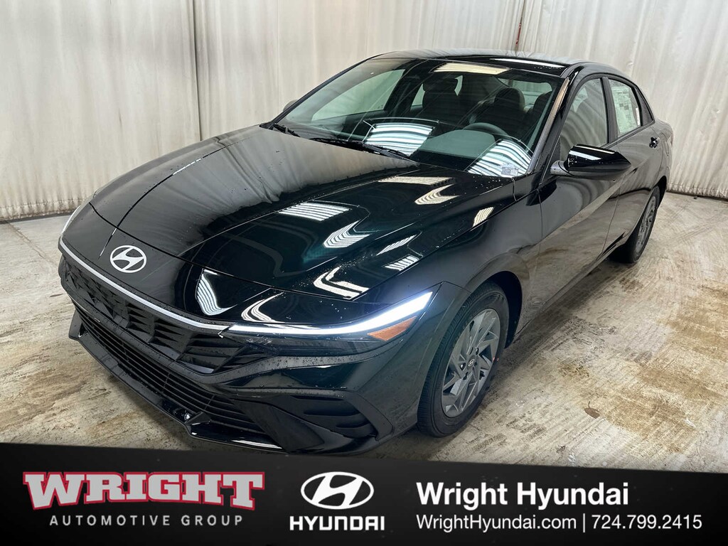 New 2026 Hyundai Elantra Hybrid Blue Sedan