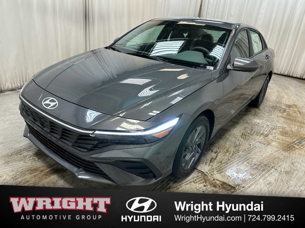 New 2026 Hyundai Elantra Hybrid Blue Sedan