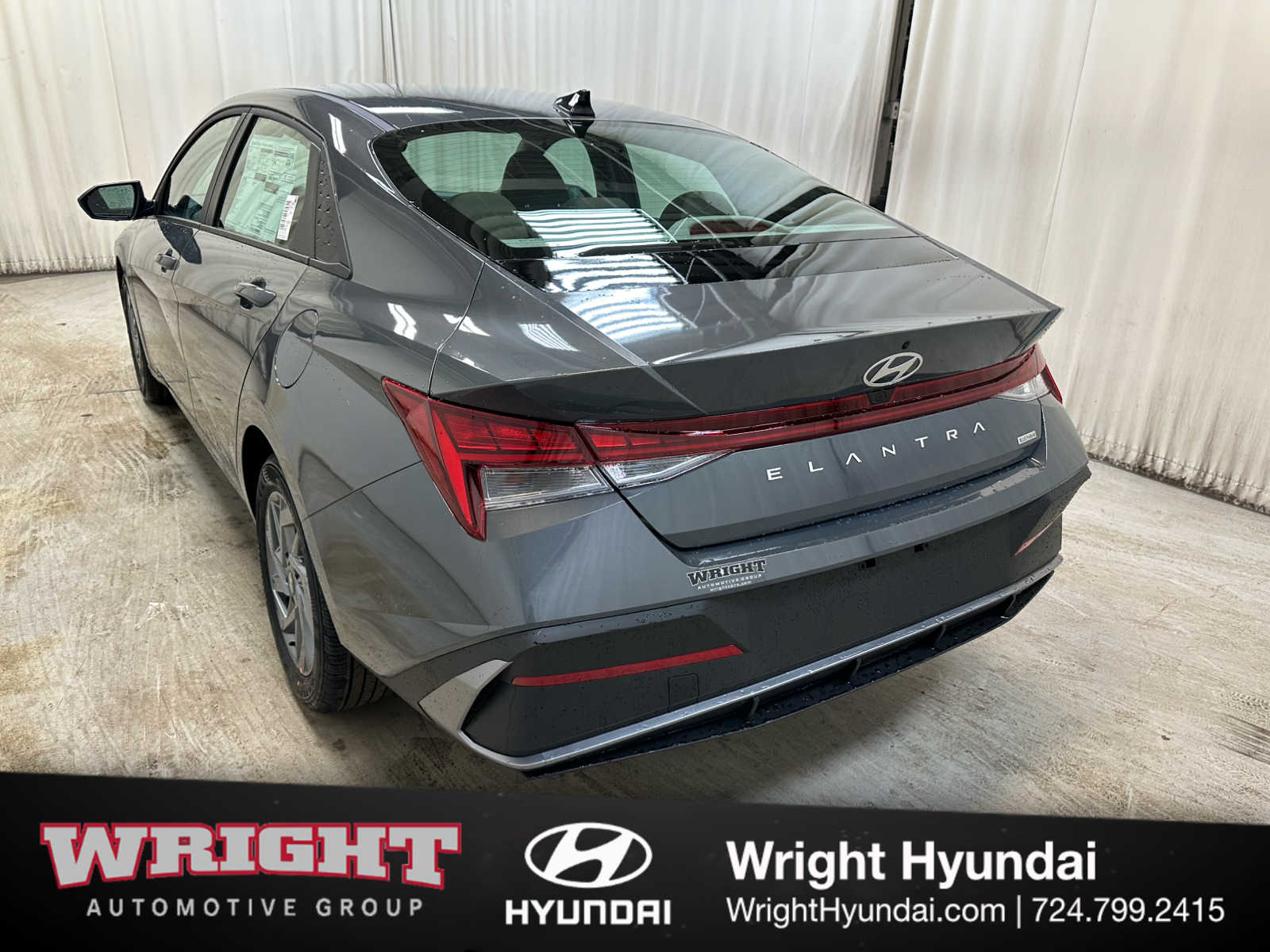 New 2026 Hyundai Elantra Hybrid Blue Sedan