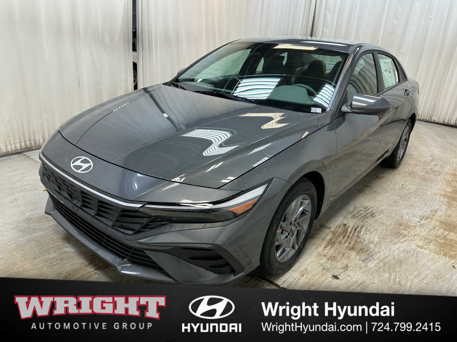 New 2026 Hyundai Elantra Hybrid Blue Sedan