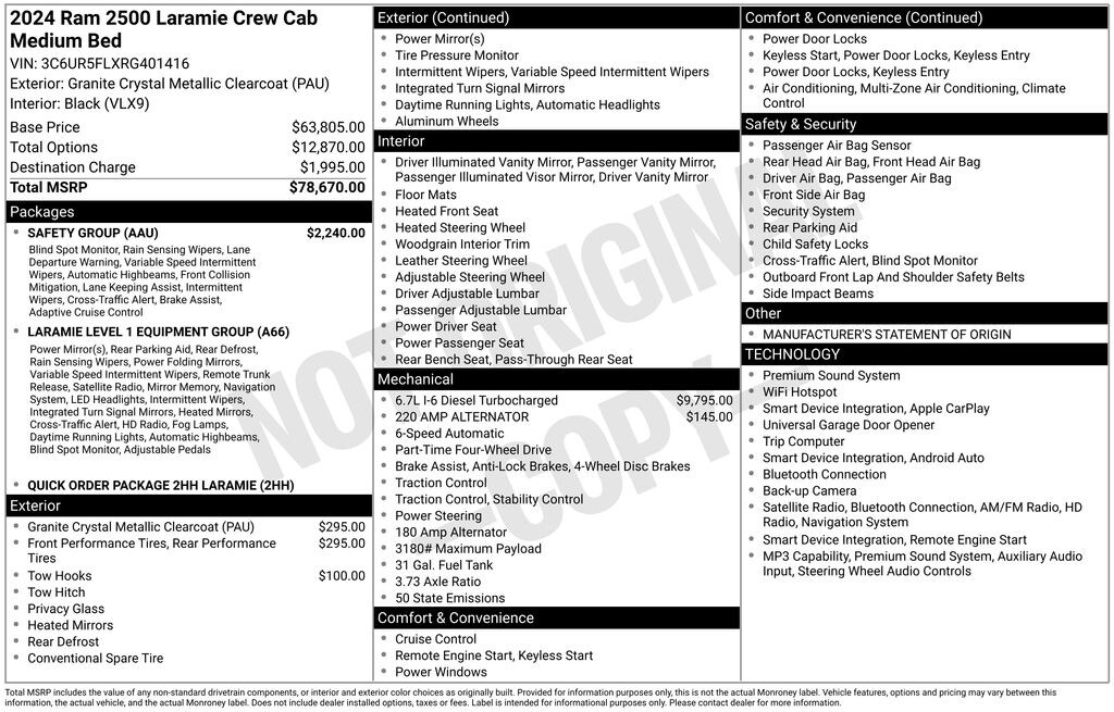 Used 2024 Ram 2500 Laramie Truck Crew Cab