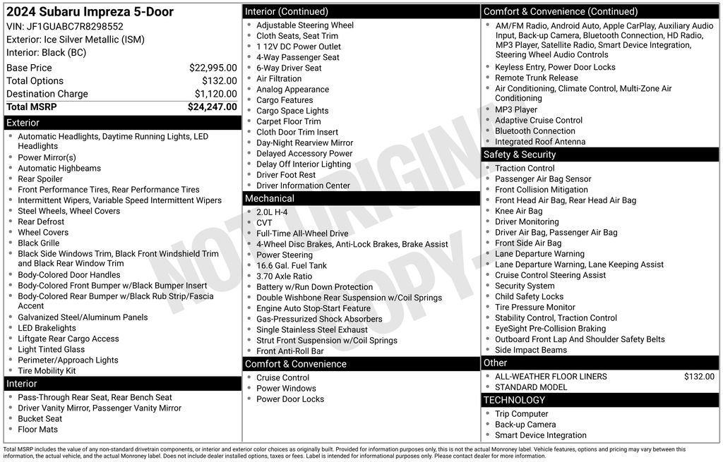2024 SUBARU IMPREZA - Image 28