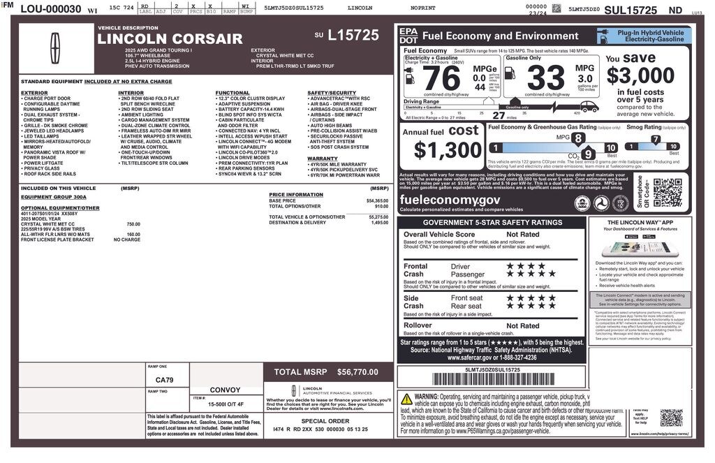 Used 2025 Lincoln Corsair Grand Touring SUV