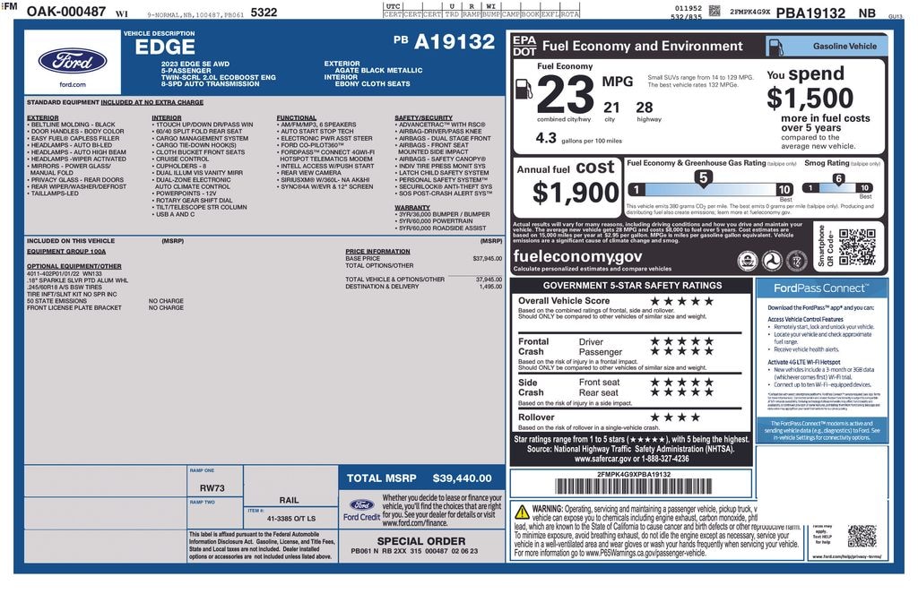 Used 2023 Ford Edge SE SUV