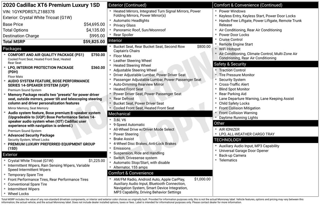 2020 CADILLAC XT6 - Image 32