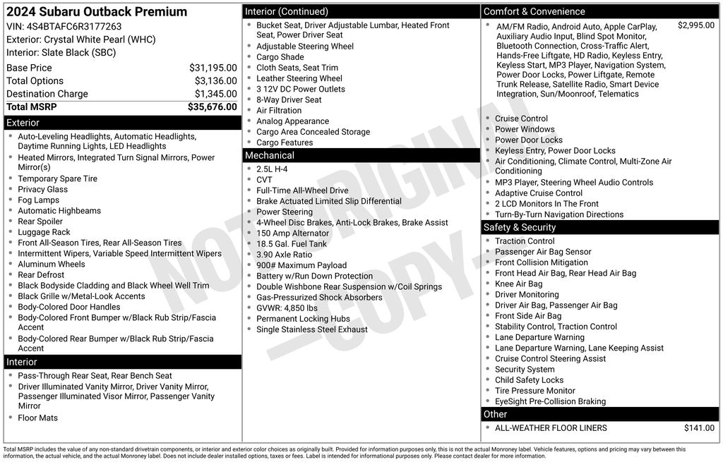 2024 SUBARU OUTBACK - Image 33