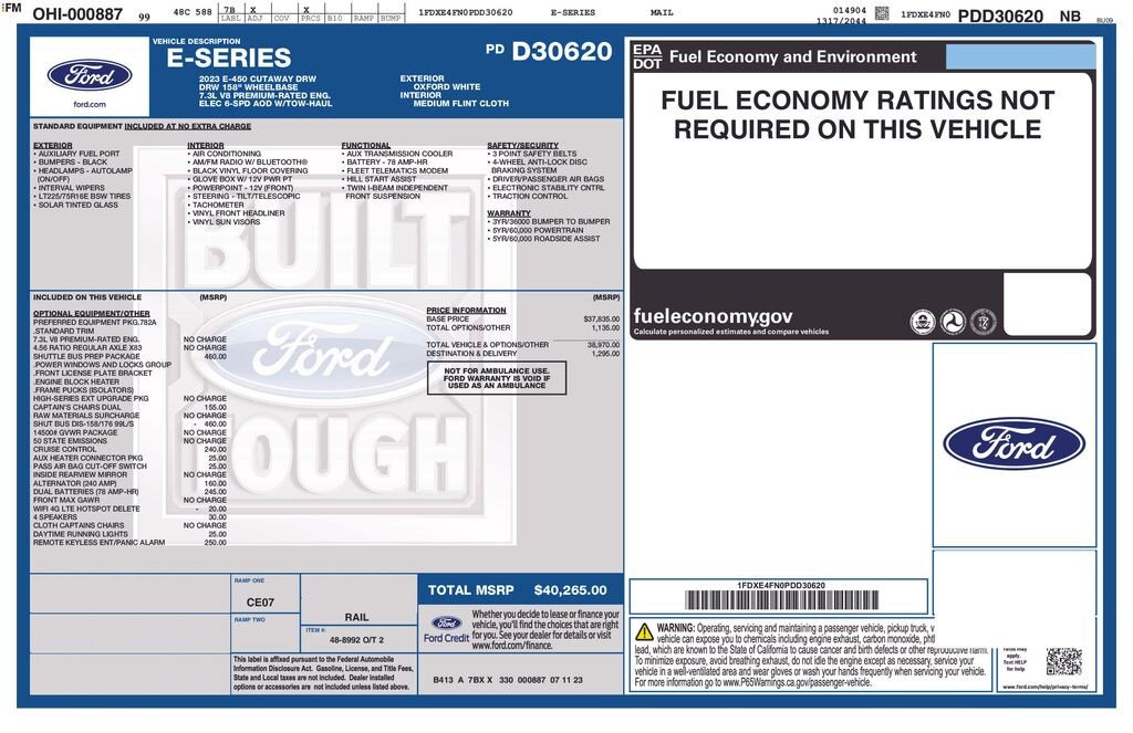 Used 2023 Ford E-450 Cutaway Base Truck
