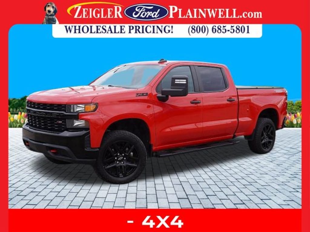 Used 2021 Chevrolet Silverado 1500 Custom Trail Boss Truck Crew Cab