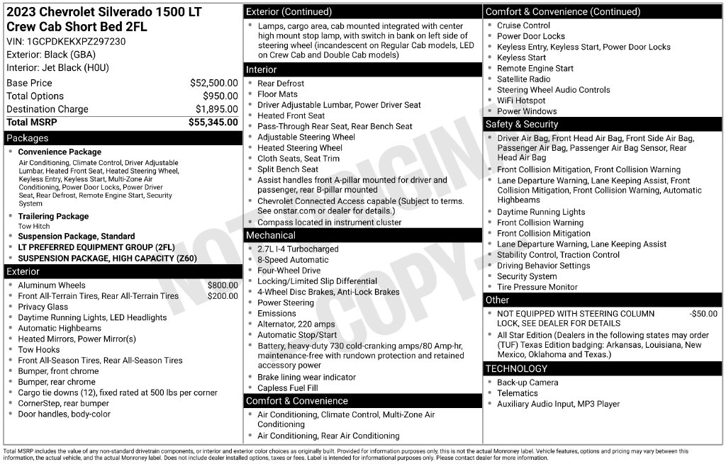 Used 2023 Chevrolet Silverado 1500 LT Truck Crew Cab