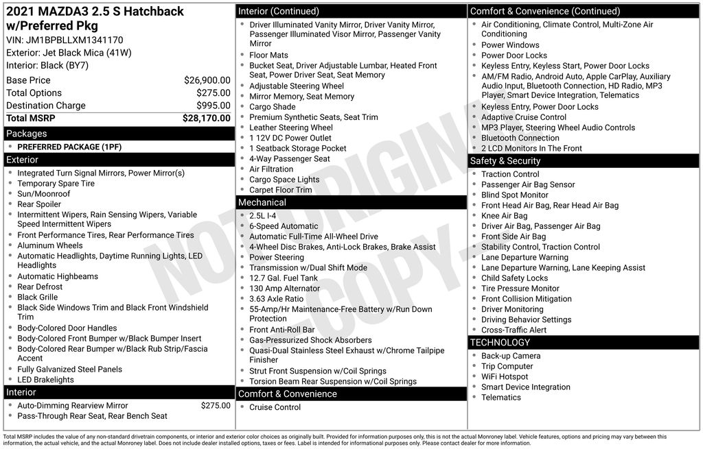 2021 MAZDA MAZDA3 - Image 32