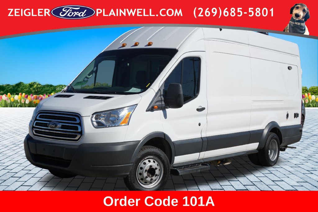 Used 2018 Ford Transit-350 Base w/Sliding Pass-Side Cargo Door & 10,360 lb. GVWR Van High Roof HD Ext. Cargo Van