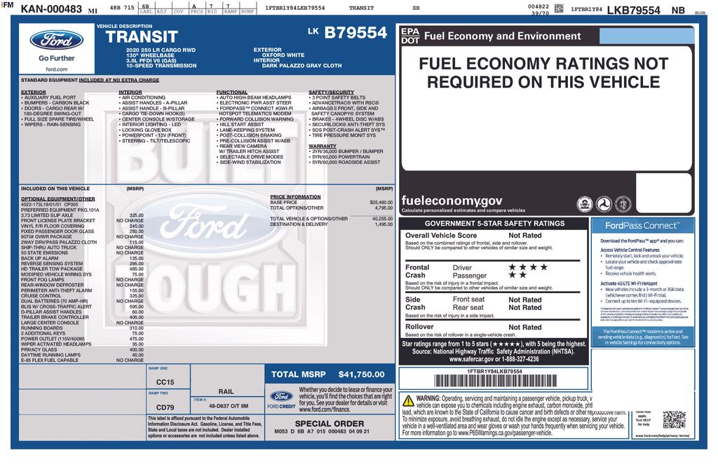 2020 FORD TRANSIT - Image 2