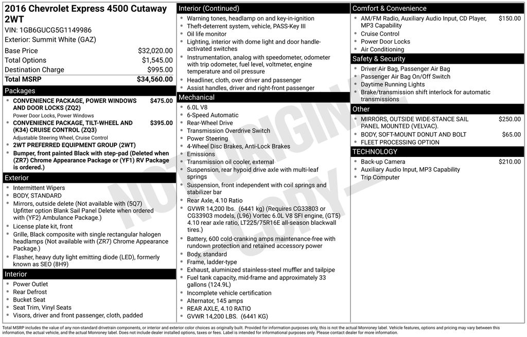 2016 CHEVROLET EXPRESS - Image 20