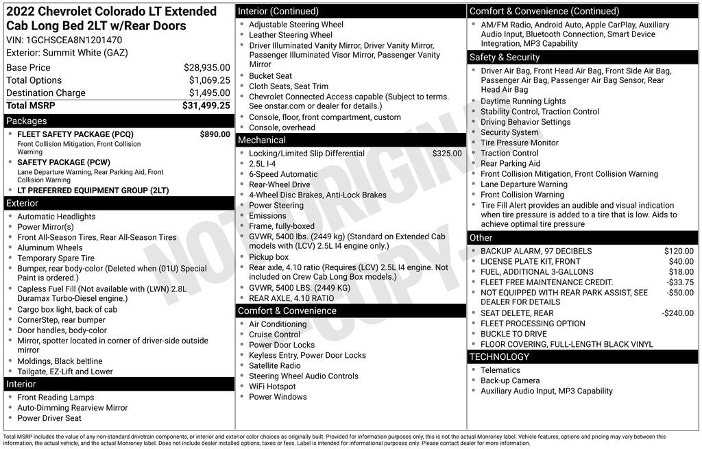 Used 2022 Chevrolet Colorado LT Truck Extended Cab